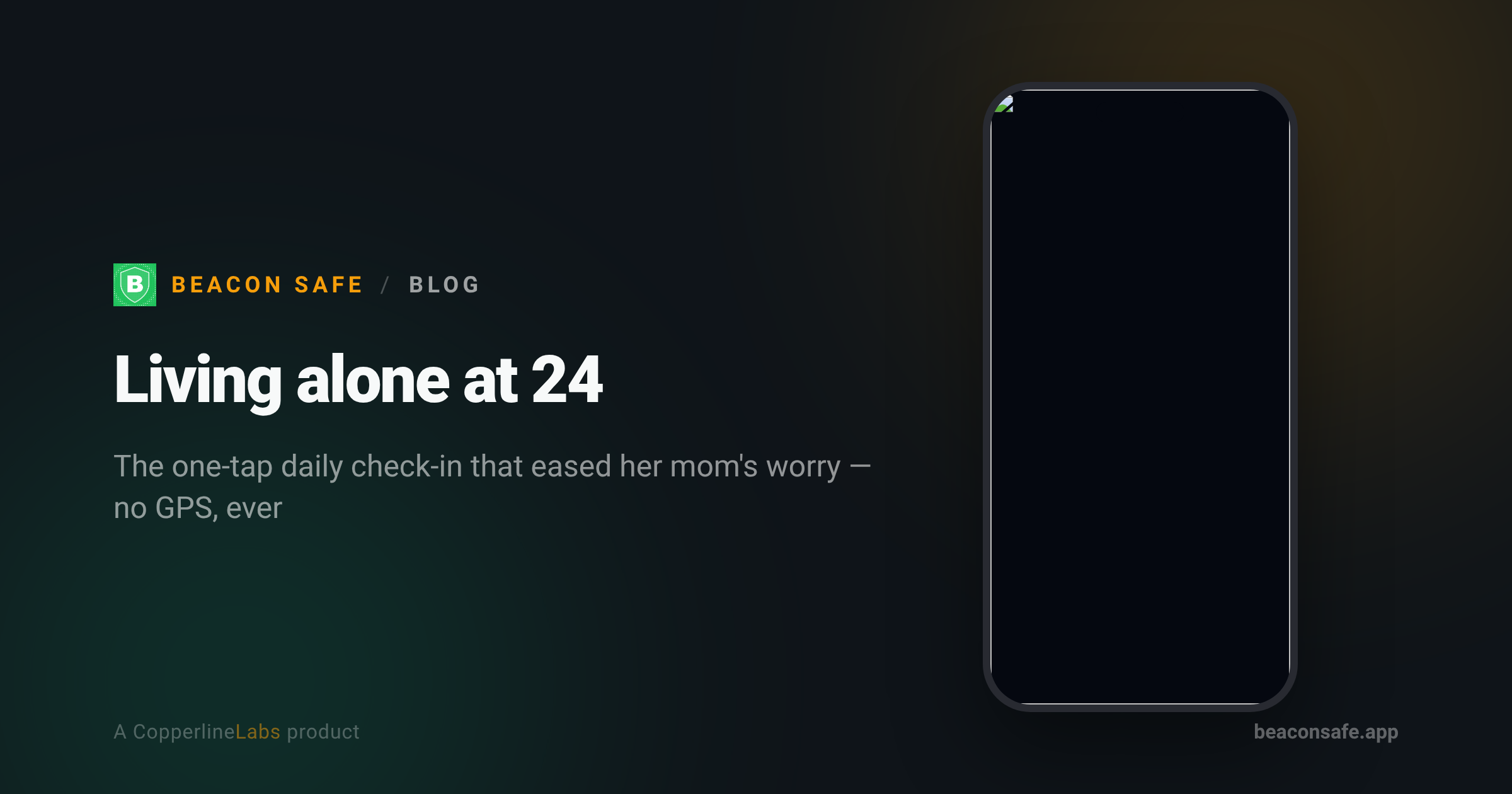 A safety app for young adults living alone — Beacon Safe daily check-in